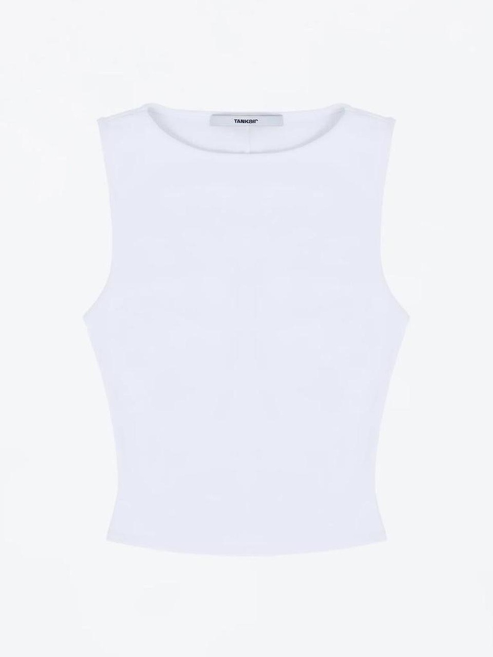 Tank Air Straight Neck Sleeveless Top — Milk, XS